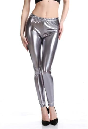 VJUYSW Leggings en Similicuir pour Femmes Taille Haute Leggings en Cuir PU Pantalons Collants Treggins Leggins Doublés en Polaire