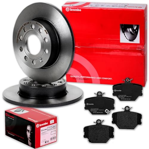 brembo Bremsscheiben + Beläge vorne | 08.8163.21 + P50038 Kompatibel mit Fortwo Cabrio (451),Fortwo Coupe (451)