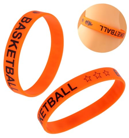 Abaodam Zum Spaß Gedacht 20 Stück Silikon-armbänder Mit Basketball-Muster Für Partys Und Karneval