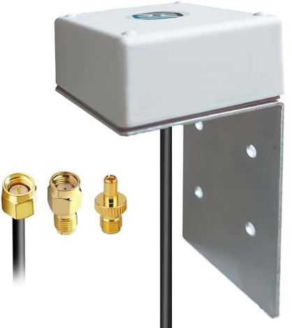 Maswell 4G LTE 5G NR Puck Antenna Outdoor, 1x Cable for 1x LTE Port Router | 5 dBi 700-6000 MHz with WiFi 6 | UV stabilized and Waterproof | SMA-Male, TS9 and RP-SMA | Not for Speed Competition