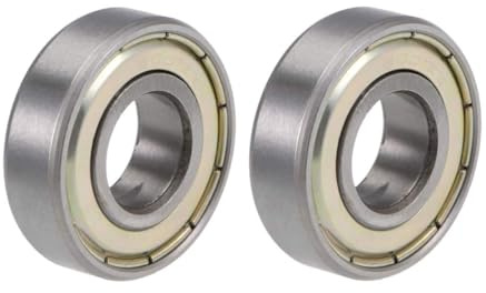 TOP-VIGOR 2Pcs 6001ZZ Deep Groove Ball Bearings, Z2 12mm x 28mm x 8mm Double Sealed Industrial Bearings, Chrome Steel Skateboard Bearings for Electrical Instrument Equipment
