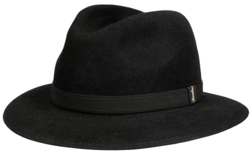 Borsalino Forest Pack Away Hut Classic Haarfilzhut Filzhut Damen/Herren - Made in Italy elegant rollbar Acot mit Lederband Herbst Sommer Frühjahr Winter Frühling-Sommer