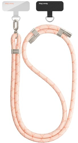 TORRAS Universal Handykette Verstellbar, Robust Anti-Verlust Nylonband Rosa | Verstellbares Nylonband mit fester Metallschnalle, anti-verlust für Reisen und Outdoor, Hautverträglich