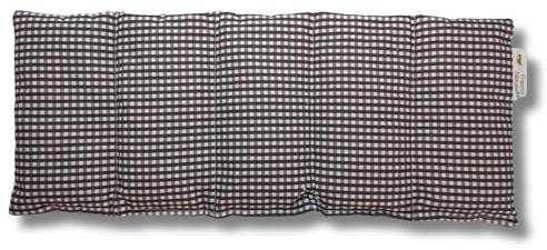 Franzis Nähstube I Oreiller aux pépins de raisin I 50x20cm I à carreaux marron I 100% coton I Oreillers en céréales I Soulagement de la douleur I Cous