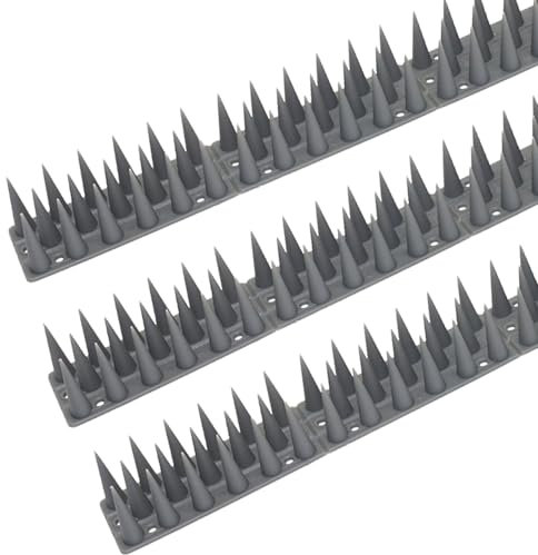 MxSplorion Bird Spikes, Pigeon Spikes for Pigeon Deterrent to Keep Bird or Animals Away, for Outdoor Garden to Keep Birds Away,Fence Wall Spikes of Bird Deterrent Covers 2m,Grey
