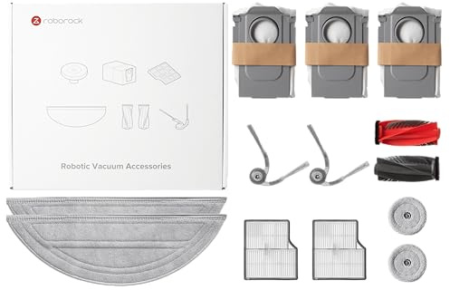 roborock Saros 10 Original Accessory Set | Includes 2 Side Brushes, 2 Filters, 2 VibraRise Mop Cloths, 2 Side Mop Cloths, 1 Main Brush and 3 Dust Bags