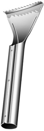 Descalcificador ergonómico de acero inoxidable para pescado, herramienta profesional para quitar escamas de pescado para uso doméstico o comercial