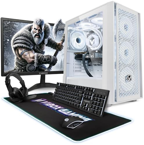 VIBOX IV-539 PC Gamer Complet • 23 Écran • AMD Ryzen 7 5700X 8 cœurs • Nvidia RTX 5060 Ti 8 Go • 16 Go RAM • 1 to SSD • Windows 11 • WiFi 6 + Bluetooth 5.4