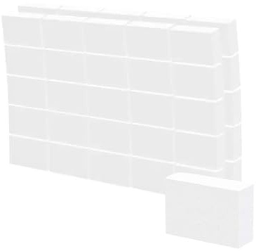 STALEKS PRO 50 piezas Lima Buffer pulidor rectangular mini doble cara. Grano 100/180