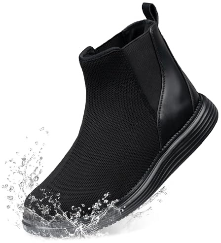 CENNID Chaussure Diabetique Femme Large Chaussures Orthopédiques Chaussures Cuir Confort Scratch Chaussures de Marche Pieds Sensibles pour Pieds Gonflés, Noir EU 36.5