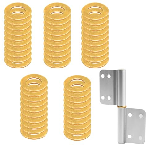 Lot de 50 rondelles plates M3 en laiton, M3 x 7 x 0,5 mm en laiton, rondelles d'étanchéité, rondelles pour porte de chambre, charnières de porte, rondelles d'écartement pour vis