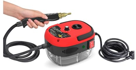 Limpiador a vapor, Limpiador a manual de 2500W, máquina de limpieza de alta presión y temperatura for aire acondicionado, capó de cocina, limpiador al for coche(Rot)