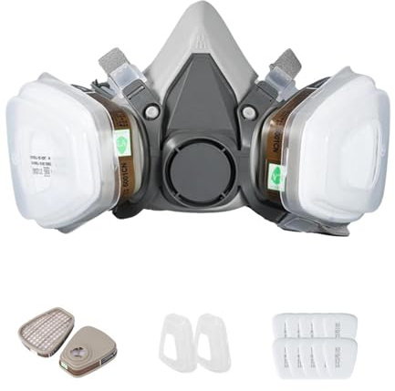 Wiederverwendbare Atemschutzmaske – 6 Zoll Smart Solutions Atemschutzmaske | Professionelle Atemschutz-Gesichtsmaske Mit Filtern Für Die Lackierung, Holzbearbeitung, Industriellen Staubschutz