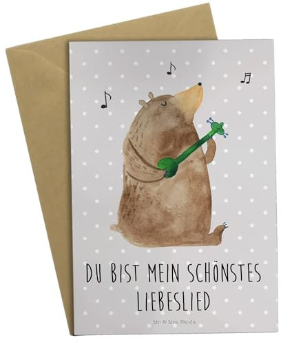 Mr. & Mrs. Panda babykarte Bär Lied - Geschenk, weihnachtskarten, Freundin, hochzeitskarten, Frau, Teddy, vatertagskarte, Valentinstag, dankeskarten, einladungskarten, Spruch, Herz, glückwunschkarten