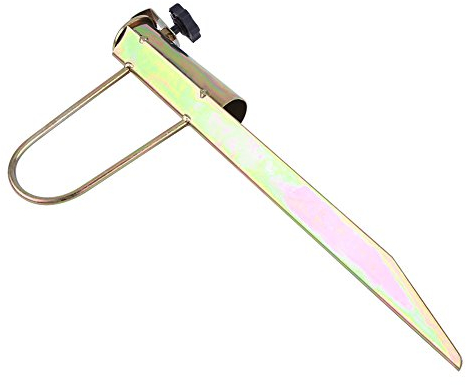 DEWIN Picchetto per Ombrellon, Porta Ombrellone in Acciaio Picchetto di Supporto Ombrellone Parasole in Legno Viaggio All'aperto in Giardino Spiaggia