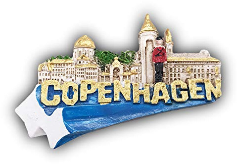 3D Kopenhagen Dänemark Kühlschrankmagnet Tourist Travel Souvenirs Handgemachte Harz Handwerk Magnetische Aufkleber Home Küche Dekoration Kühlschrankmagnet Sammlung Geschenk