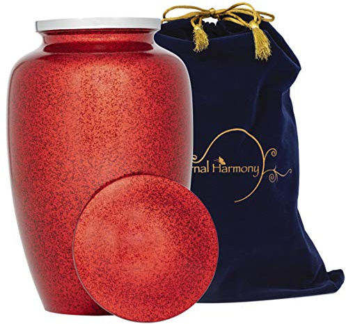 Eternal Harmony Grande urne pour cendres, vase de crémation adulte homme et femme pour cendres humaines, fermeture sécurisée et sac en velours, vase funéraire pour homme et femme pesant jusqu'à 90,7