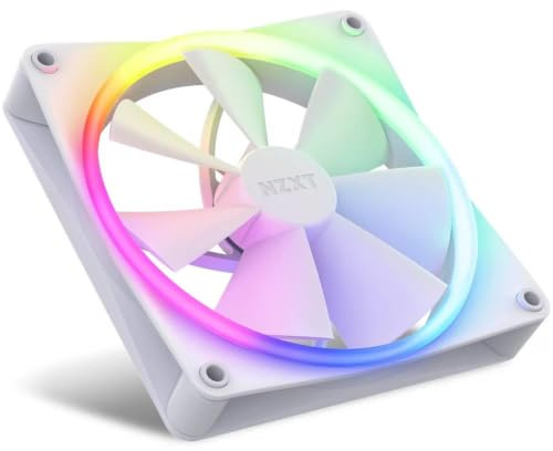 NZXT F140 RGB Twin Pack - 2x 140mm PWM RGB-Lüfter + Hub - Weiß | Zwei 140mm PWM RGB-Lüfter mit Controller. Erweiterte Beleuchtungsanpassung, flüsterleise Kühlung, CAM-kompatibel.