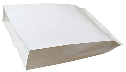 100 Stück Flachbeutel Geschenktüten Papier, Mini Kraftpapiertüten Kraft Umschlag Klein Kraftpapiertüten Mini Papiertüten für Bäckereitüten Kuchen Schmuck Samentüten Candy Tüten-Weiß-14x4x20cm