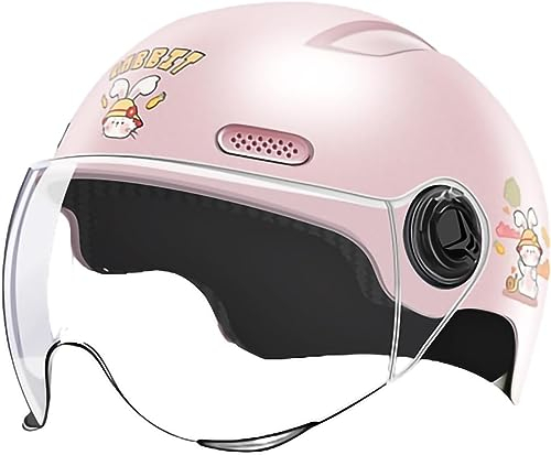 Niedlicher Kinderhelm, Motorrad-Halbhelm Für Jungen Und Mädchen Mit Katzenohren, Geeignet Für Kinder Im Alter Von 4–14 Jahren, Geeignet Für Motorrad-Balance-Fahrzeuge, Radscheiben D,44-54CM