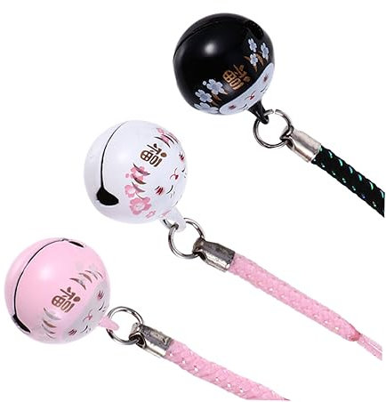 Beavorty 2 Sets 6 Stück Katzen-schlüsselanhänger Für Tasche Japanischer Stil Handyanhänger Katzendekor Kupferglocke Hängedekor