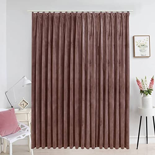 BaraSh Tenda Oscurante con Ganci Velluto Rosa Antico 290x245 cm,Tenda Oscurante da Esterno,Tenda Oscurante Moderne(SPU:134527)