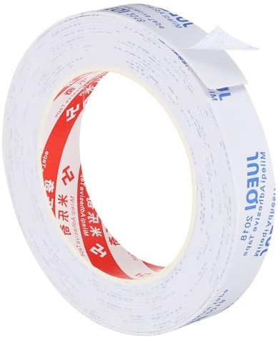 PATIKIL Cinta de Espuma de Sellado de 5m/16.4 pies, 20mm de Ancho 1mm de Grosor Cinta de Sellado de Muebles de Puerta de un Solo Lado para Aislamiento de Ventanas, Tuberías, Blanco