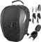 EYPINS Hecktasche Motorrad, Erweiterbar Wasserdicht Motorradtasche mit Reflexstreifen, Regenschutz, verstellbare Gurte Motorrad-Rucksack, Integralhelm-Organisator, Schwarz