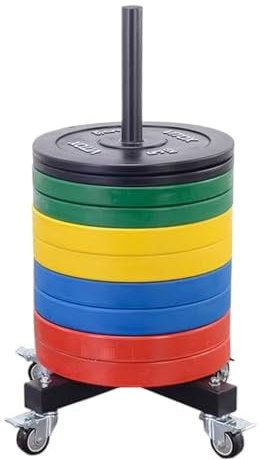 Hantelscheibenständer Rollbarer Hantelscheibenständer mit feststellbaren Rädern, Bumper-Platten-Organizer für olympische Hantelscheiben, Organisationsausrüstung für Fitnessstudios, unterstützt 500 kg