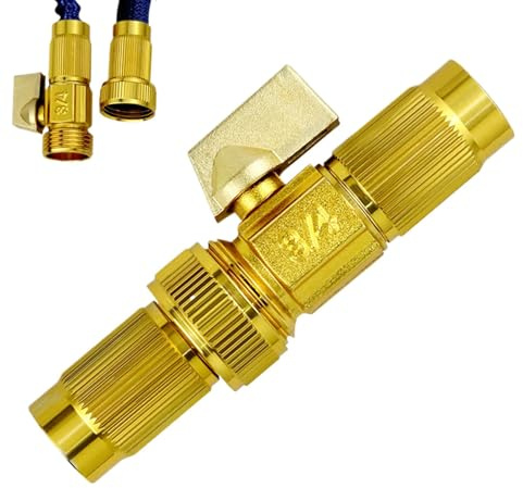 Youngwier Water Valve Shut-off Valve, Garden Hose Shut-off Valve - Household Car Wash Connection Valve | Garden Hose Connector, Heavy Duty Water Fittings, Leak-proof Aluminium Alloy for