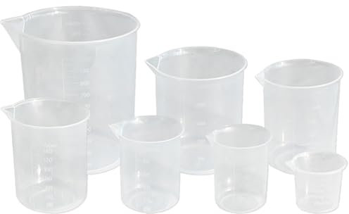 Armo® 7 Pack Plastic Measuring Jugs Heat Resistant Measuring Jugs Beakers Cooking Ingredients Measuring Tool 1000ML
