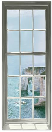 Türtapete selbstklebend TürPoster 3D Fenster zum Meer Türtapete Selbstklebend Fototapete Türfolie Poster Tapete Abnehmbar Wandtapete für Wohnzimmer Küche B100 x H200cm