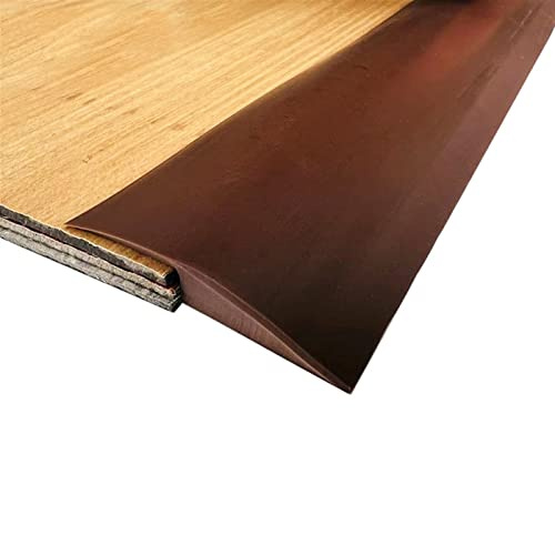 Striscia di transizione autoadesiva per pavimenti, in PVC, per moquette e pavimenti, 5 m, colore marrone scuro, stile B