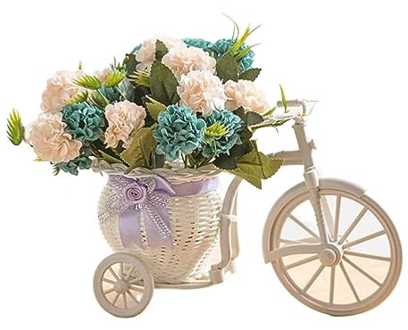 XFZJCHAP Flores Artificiales Flores Falsas Flores Artificiales, Flores Artificiales con Carro de Flores para Ramos de Bricolaje, centros de Mesa, arreglos de mesas de Fiesta, Decoraciones