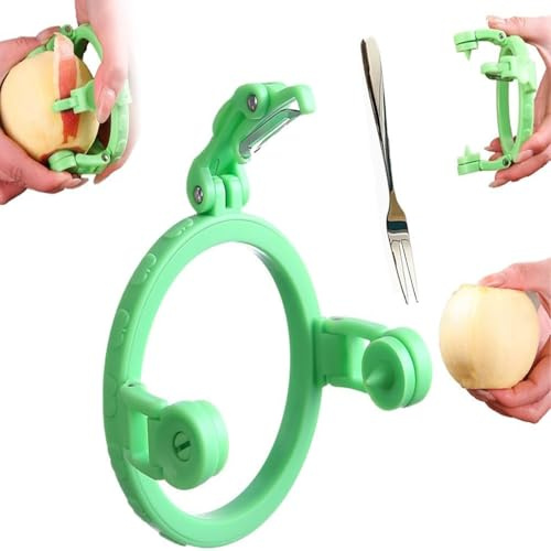 Handheld Peeler for Apples,Fruit Pear Peeling Tool Gadget,Foldable Manual Rotating Apples Pear for Peaches Kiwis Potato,Fruit Skin Remover Set,Fruit Peeler That Does Not Hurt Your Hands