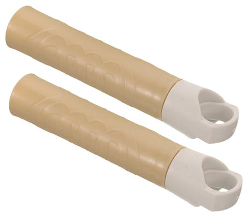 MOBUTOFU 2pcs Handlebar End Plugs for Broom and Mop, Plastic Replacement End Caps with Ergonomic Grip, Easy to Replace for Household Cleaning