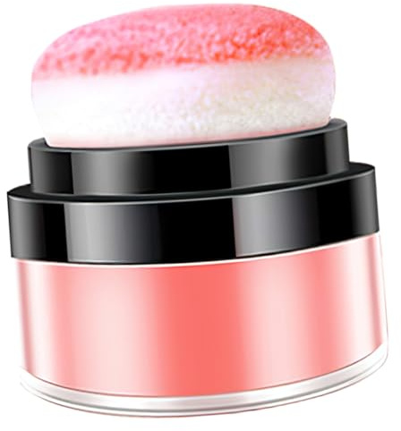 Homoyoyo Blush Coussin en Plastique pour Maquillage Visage, Facile à Tenir avec Tête de Pinceau Douce de Champignon, Look Rosé Quotidien