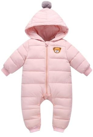JiAmy - Mono de invierno con capucha para bebé de 0 a 3 años | Mono para bebé, recién nacido, niño, niña