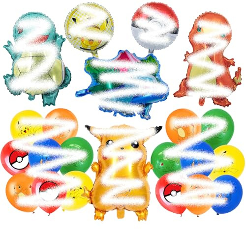 21 PCS Geburtstagsdeko,Party Set Kindergeburtstag, Luftballons Kindergeburtstag mit Latex Luftballons, Folienballons