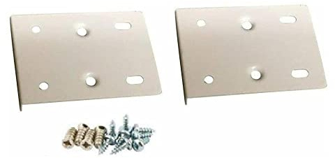 Reparaturset für Küchenschrank-Scharniere, enthält 10 Platten und Befestigungsschrauben, Cremefarbe