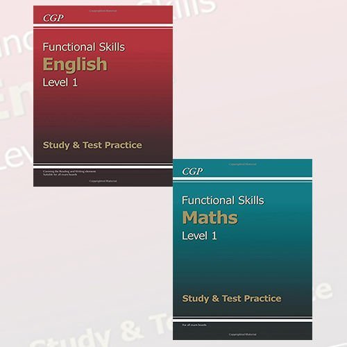 Functional Skills Level 1 - Study & Test Practice 2 Books Bundle Collection (Functional Skills Maths Level 1 - Study & Test Practice,Functional Skills English Level 1 - Study & Test Practice)