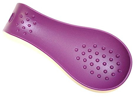 Kochblume Löffelablage | Ablage für Küchenhelfer | Premium-Silikon | Hitzebeständig | Spülmaschinenfest | 23cm | Farbe: lila