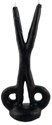 Aromasenses - Vela Tijera Negra - Velas Esotéricas para rituales varias formas y colores - Fuerza - Vitalidad - Tumba Trabajos - Atar y Cortar Amarres - Rompe Traumas - Desarrollo Personal