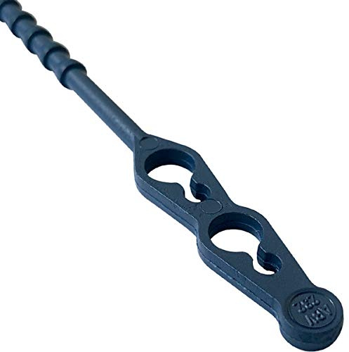 Hygienical Betriebsbedarf Detektierbare Blitzbinder, wiederverwendbare Kabelbinder aus Kunststoff, 100 Stück, Größe:180 mm | 150 N