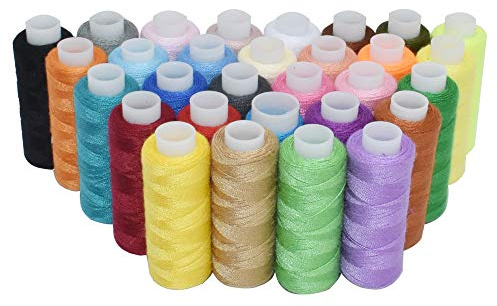 Nähgarn-Spulen, 227 m, Polyester, für Hand- und Maschinennähen, 30 Farben