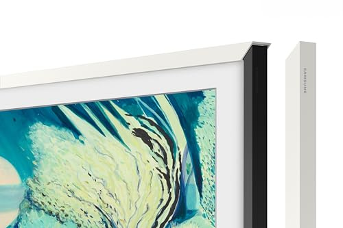 Samsung 55-inch The Frame Customizable Bezel Modern White (VG-SCFA55WTBZA, 2021 Model)