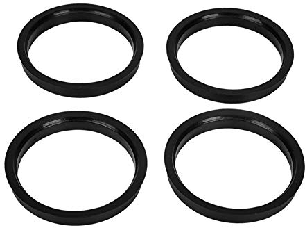 Auto Zentrierringe, Asudaro Zentrierringe 4-teilige Radnaben Zentrierrad Distanzring Mittelbohrungsringe Felgen Ringe 66,6 bis 57,1 mm Kunststoff-Distanzring für Felgen,schwarz