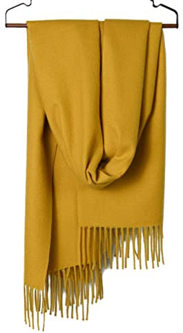 Banemi Schal Damen Winter Flauschig, Kaschmir Schal Damen XXL Einfarbige Quaste für Geburtstagsgeschenk 200X70CM
