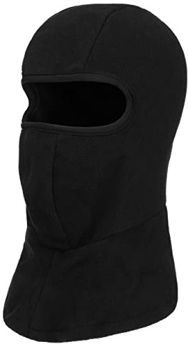 Lipodo Classic Sturmhaube Einfarbige Schlupfmütze Gesichtsschutz Unisex Herbst Winter schwarz One Size