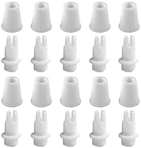 Amarcords - Fermacavo Serracavo per cavi elettrici in tessuto [10 pezzi] - Passacavo conico in plastica colore BIANCO
